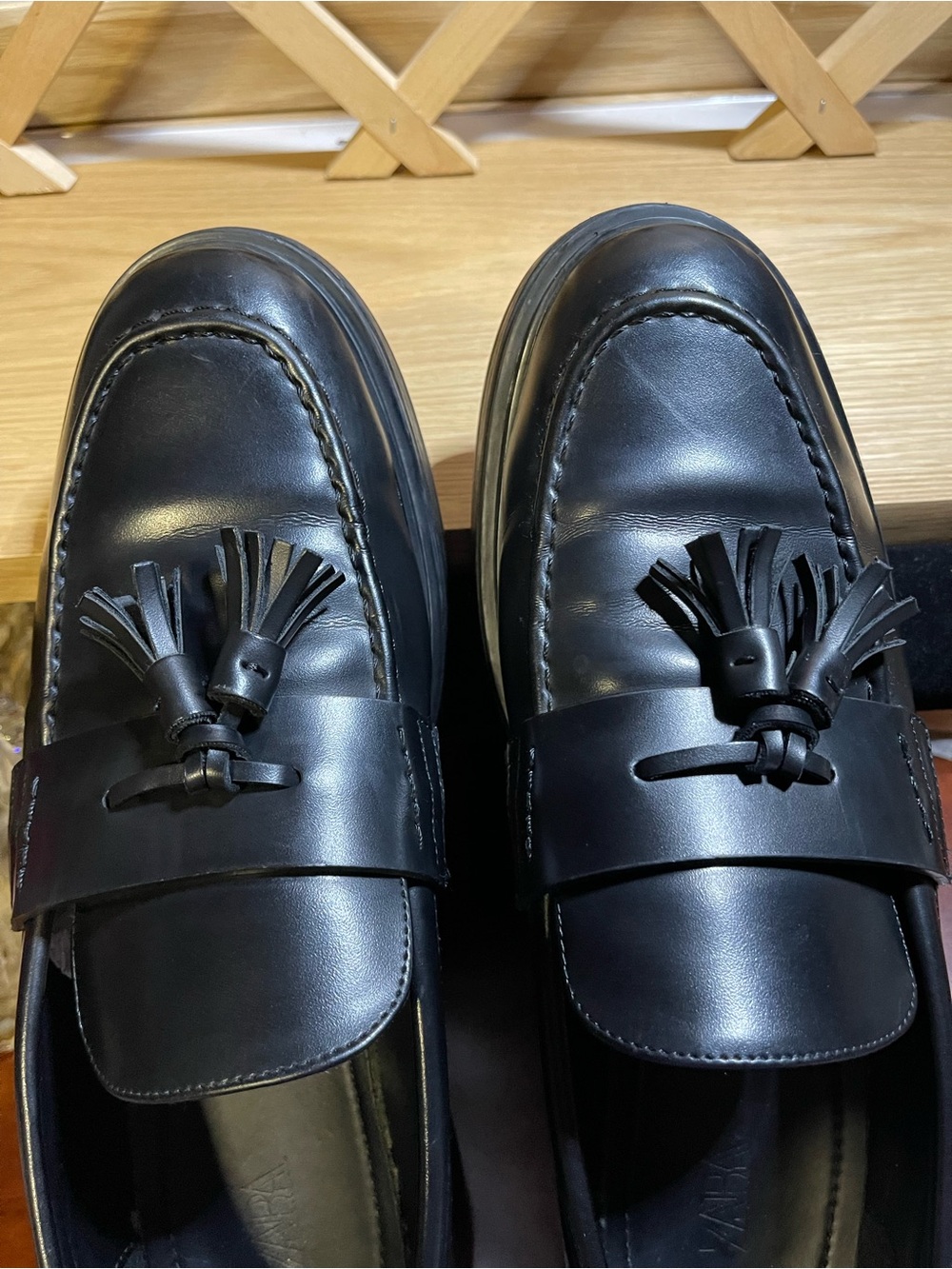 Zara Genuine Leather Loafers/ Men's US Sz 11 Dress Shoe - Picture 10 of 15
